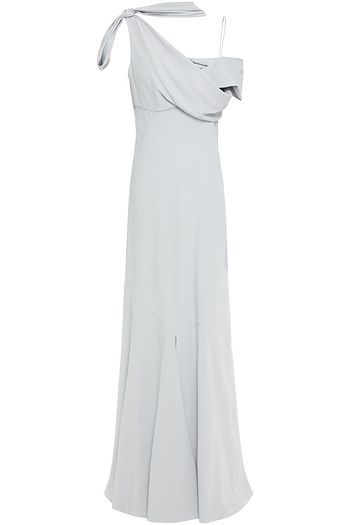 ALBERTA FERRETTI Draped satin-crepe gown