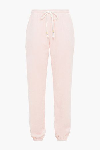 THE UPSIDE Embroidered cotton-blend terry track pants