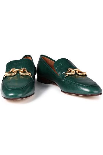 TORY BURCH Loafers aus strukturiertem Leder mit Verzierung