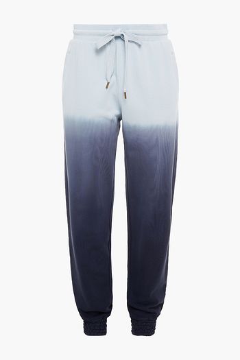 THE UPSIDE Alena embroidered dégradé French cotton-terry track pants
