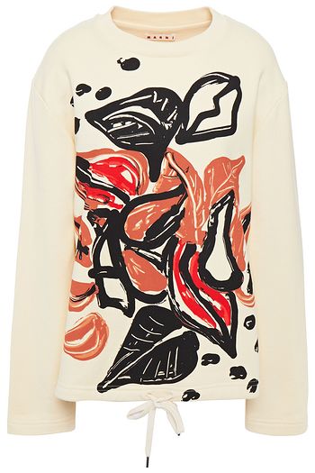 MARNI Printed French cotton-terry sweatshirt