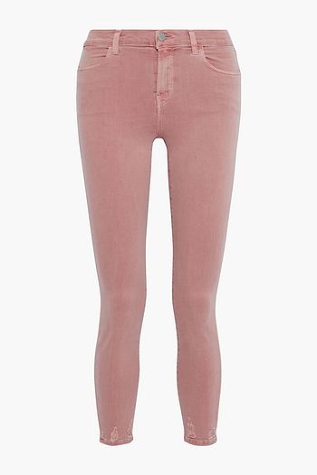 J BRAND Alana distressed high-rise skinny jeans