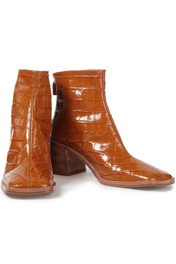MIISTA Ivy croc-effect leather ankle boots
