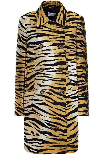 REDVALENTINO Tiger-jacquard coat