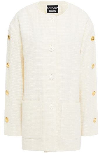 BOUTIQUE MOSCHINO Button-detailed tweed jacket