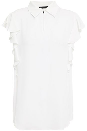 BOUTIQUE MOSCHINO Ruffled crepe de chine top