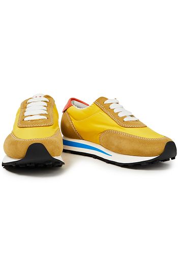 MARNI Sneakers mit Einsätzen aus Shell, Veloursleder und Leder
