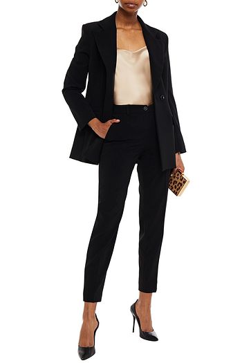 BOUTIQUE MOSCHINO Cropped stretch-cady slim-leg pants