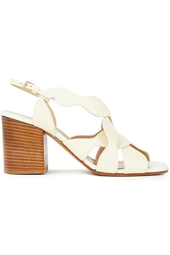 CHLOÉ Crinkled patent-leather sandals