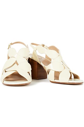 CHLOÉ Crinkled patent-leather sandals