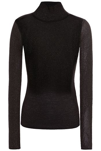 RAG & BONE Cherie ribbed metallic merino wool-blend turtleneck sweater