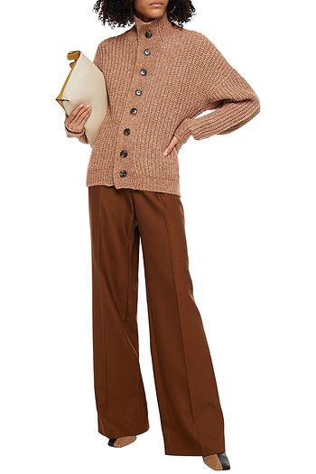 LOULOU STUDIO Canto mélange ribbed wool cardigan