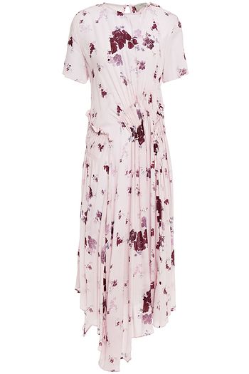 PREEN LINE Lois gathered floral-print crepe midi dress