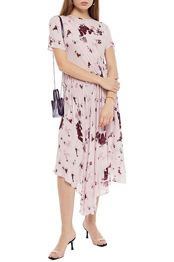 PREEN LINE Lois gathered floral-print crepe midi dress