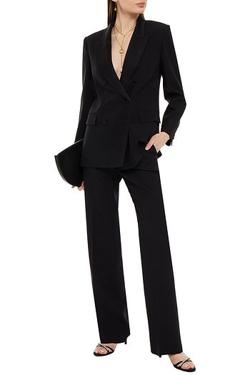 ALBERTA FERRETTI Satin-crepe straight-leg pants