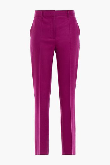 ALBERTA FERRETTI Stretch-wool twill straight-leg pants