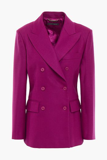 ALBERTA FERRETTI Double-breasted stretch-wool twill blazer