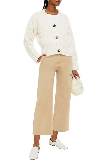 LOULOU STUDIO Corte ribbed wool and alpaca-blend cardigan