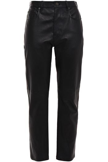 JOSEPH Stretch-leather straight-leg pants