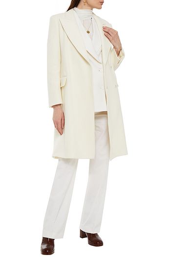 ALBERTA FERRETTI Double-breasted wool-blend felt coat