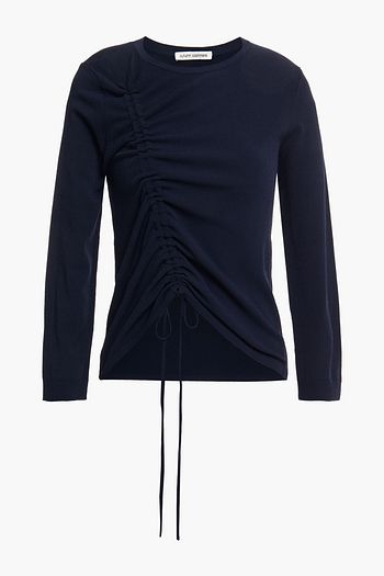 AUTUMN CASHMERE Ruched knitted sweater