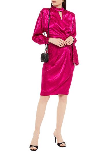 BOUTIQUE MOSCHINO Draped satin-jacquard dress