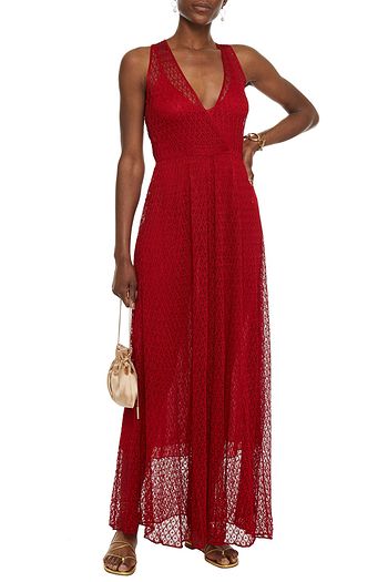 MISSONI Crochet-knit silk maxi dress