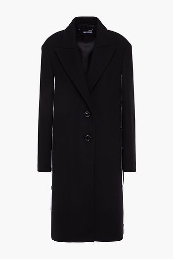 LOVE MOSCHINO Snap-detailed wool-blend felt coat