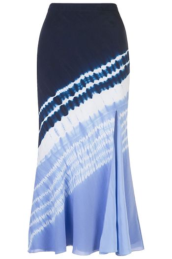 ALTUZARRA Tie-dyed silk crepe de chine midi skirt