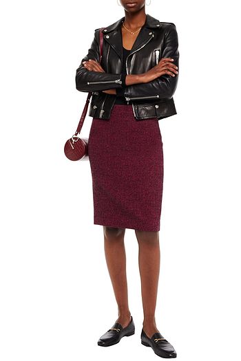 BOUTIQUE MOSCHINO Wool-blend bouclé-tweed pencil skirt
