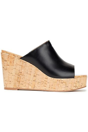 STUART WEITZMAN Margarite leather wedge mules