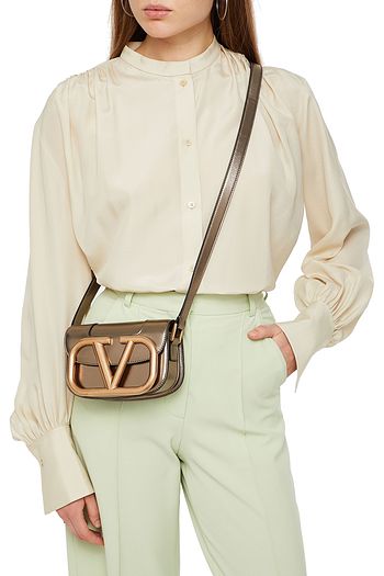 VALENTINO GARAVANI Supervee metallic leather shoulder bag