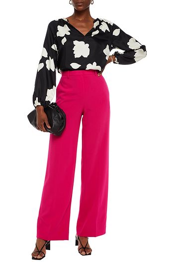 THEORY Stretch-crepe wide-leg pants