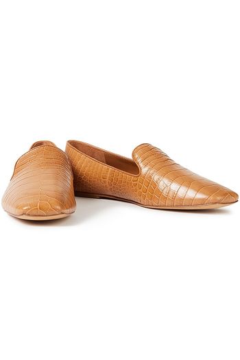 VINCE. Loafers aus Leder mit Krokodileffekt