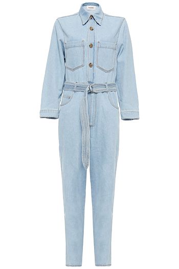NANUSHKA Lennon belted denim jumpsuit