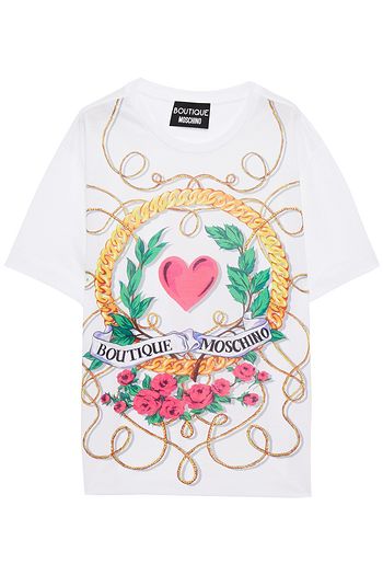 BOUTIQUE MOSCHINO Oversized printed cotton-jersey T-shirt