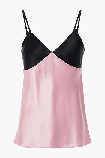 ATM ANTHONY THOMAS MELILLO Two-tone silk-satin camisole