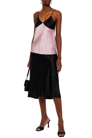 ATM ANTHONY THOMAS MELILLO Two-tone silk-satin camisole