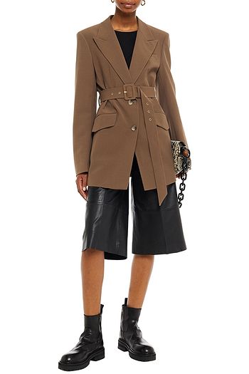NANUSHKA Honor belted crepe blazer