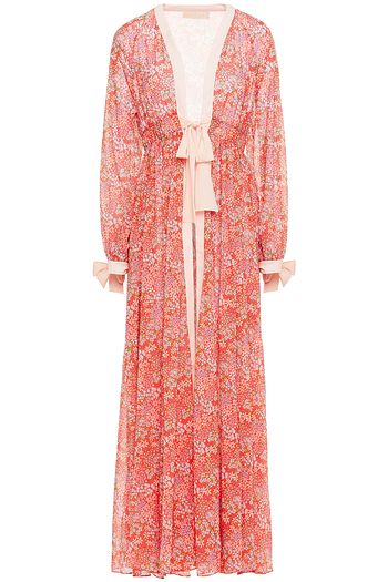 PALOMA BLUE Jasmine floral-print georgette maxi dress