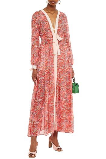 PALOMA BLUE Jasmine floral-print georgette maxi dress