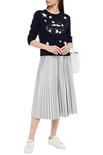 MARKUS LUPFER Emma Lip embellished merino wool sweater