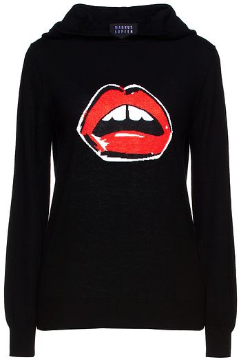 MARKUS LUPFER Mia intarsia merino wool hoodie