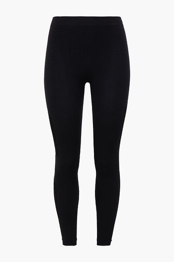 BEN TAVERNITI™ UNRAVEL PROJECT Cropped mesh-paneled stretch leggings
