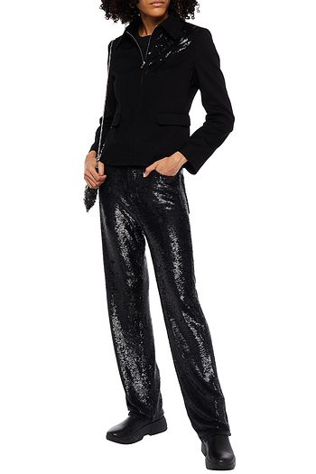 LOVE MOSCHINO Embellished cotton-twill jacket