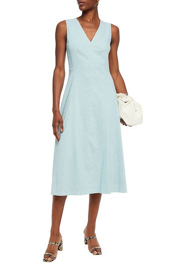THEORY Linen-blend midi dress