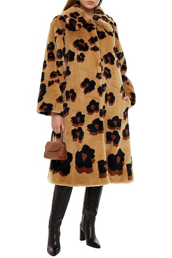VIVETTA Leopard-print faux fur coat