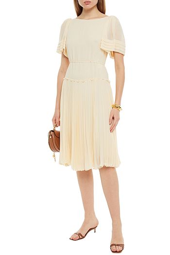 SEE BY CHLOÉ Pleated georgette midi dress