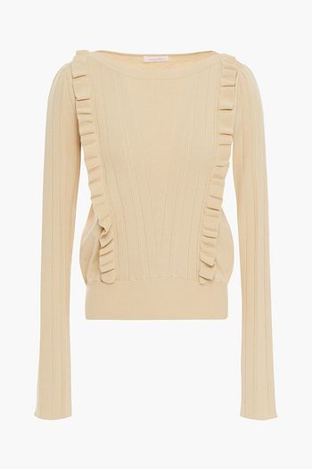 SEE BY CHLOÉ Ruffled ribbed-knit sweater