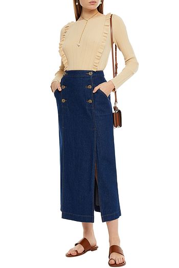 SEE BY CHLOÉ Ruffled ribbed-knit sweater